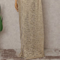 Antique Gold French Chantilly Lace Saree