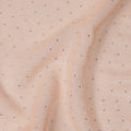 Peach Synthetic Chiffon Traditional Sudanese Thobe with Stone Work, 4.5 Mtrs Piece, Width 110 Cms, Made in India-D26450