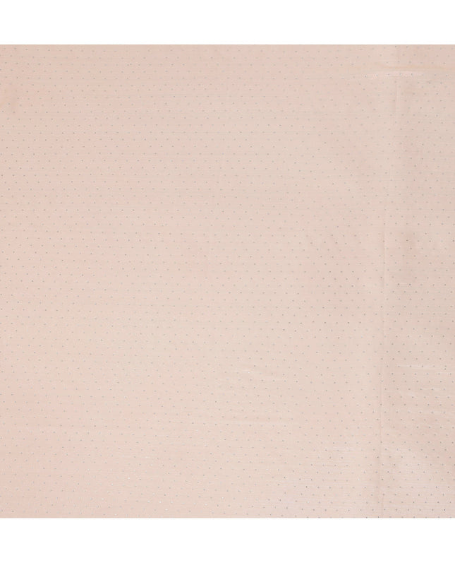 Peach Synthetic Chiffon Traditional Sudanese Thobe with Stone Work, 4.5 Mtrs Piece, Width 110 Cms, Made in India-D26450