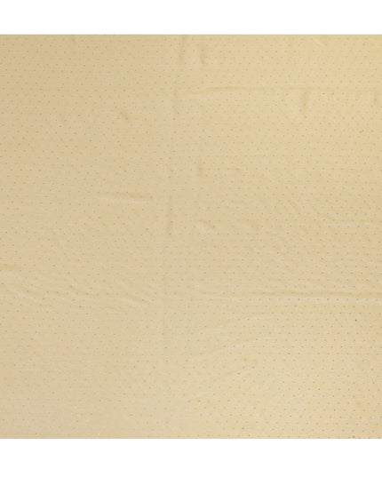 Light Yellow Synthetic Chiffon Traditional Sudanese Thobe with Stone Work, 4.5 Mtrs Piece, Width 110 Cms, Made in India-D26453