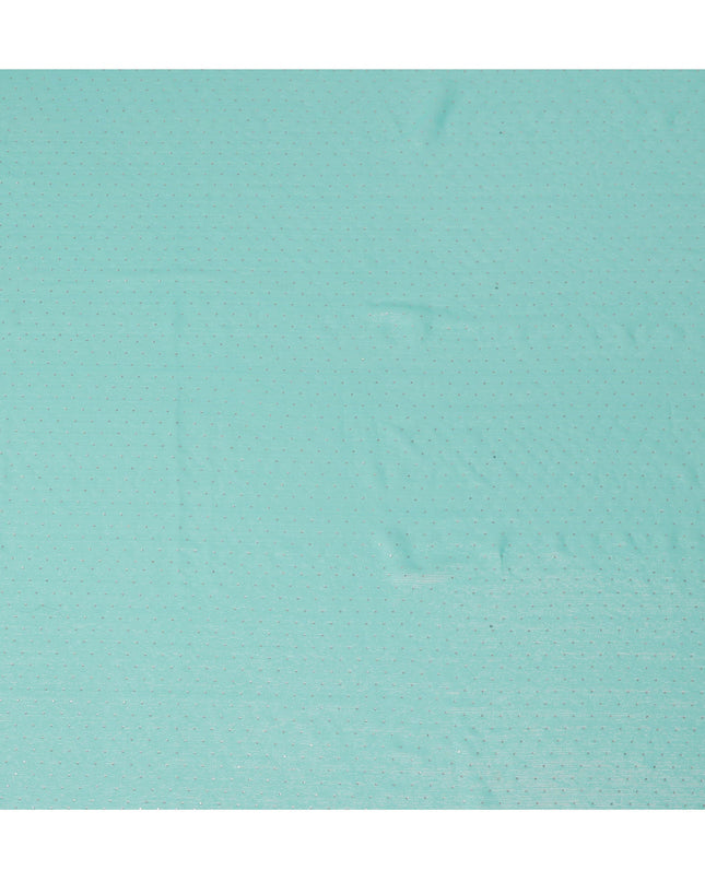 Aqua Green Synthetic Chiffon Traditional Sudanese Thobe with Stone Work, 4.5 Mtrs Piece, Width 110 Cms, Made in India-D26455