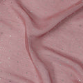 Rose Pink Synthetic Chiffon Traditional Sudanese Thobe with Stone Work, 4.5 Mtrs Piece, Width 110 Cms, Made in India-D26452