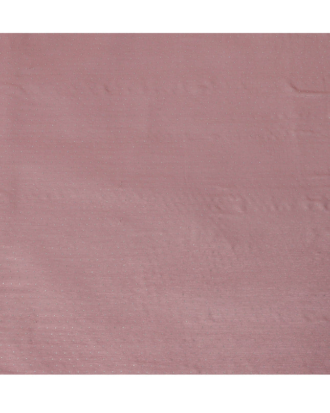 Rose Pink Synthetic Chiffon Traditional Sudanese Thobe with Stone Work, 4.5 Mtrs Piece, Width 110 Cms, Made in India-D26452