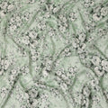 Green Floral Viscose Crepe Fabric 110cm - 0528053