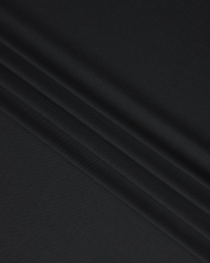 Black Super 160s Wool Suiting Piece