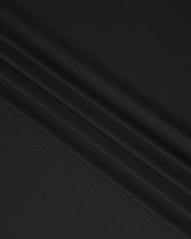 Black Super 160s Wool Suiting Piece