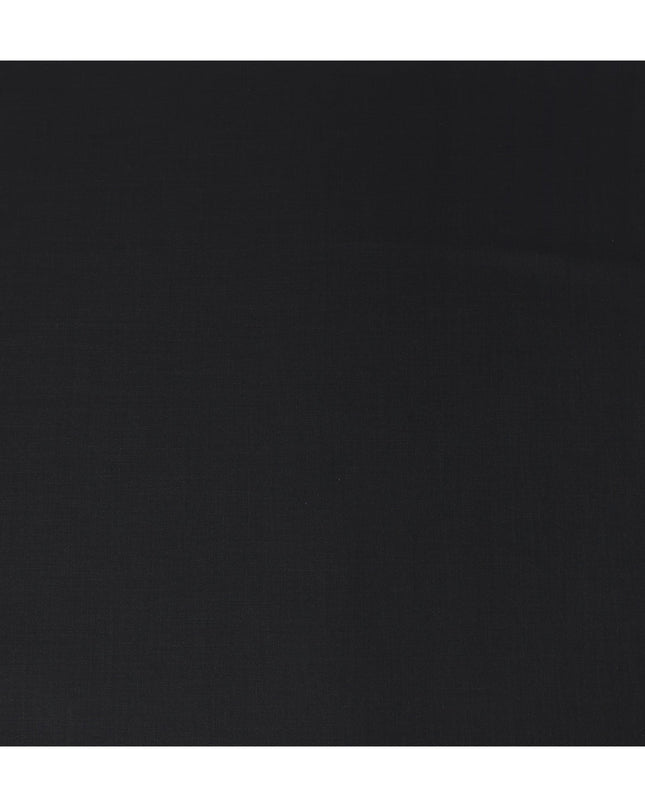 Black Super 160s Wool Suiting Piece