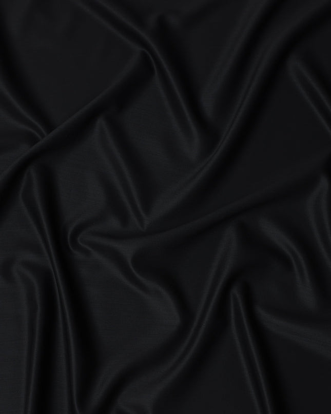 Black Super 130s Wool Suiting Fabric