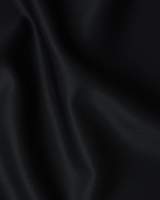 Black Super 130s Wool Suiting Fabric