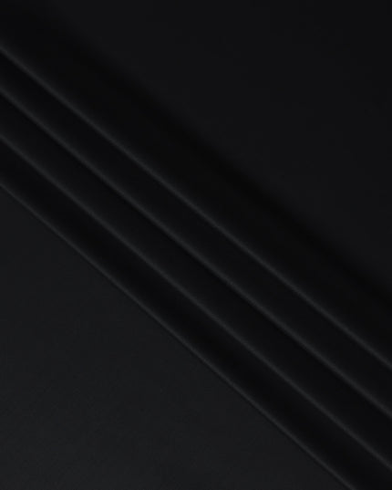 Black Super 130s Wool Suiting Fabric