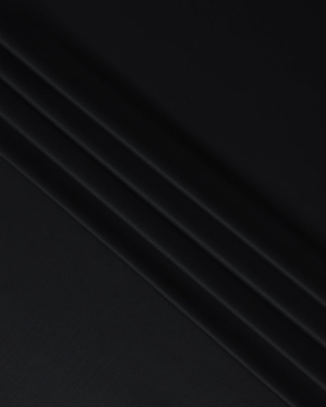 Black Super 130s Wool Suiting Fabric