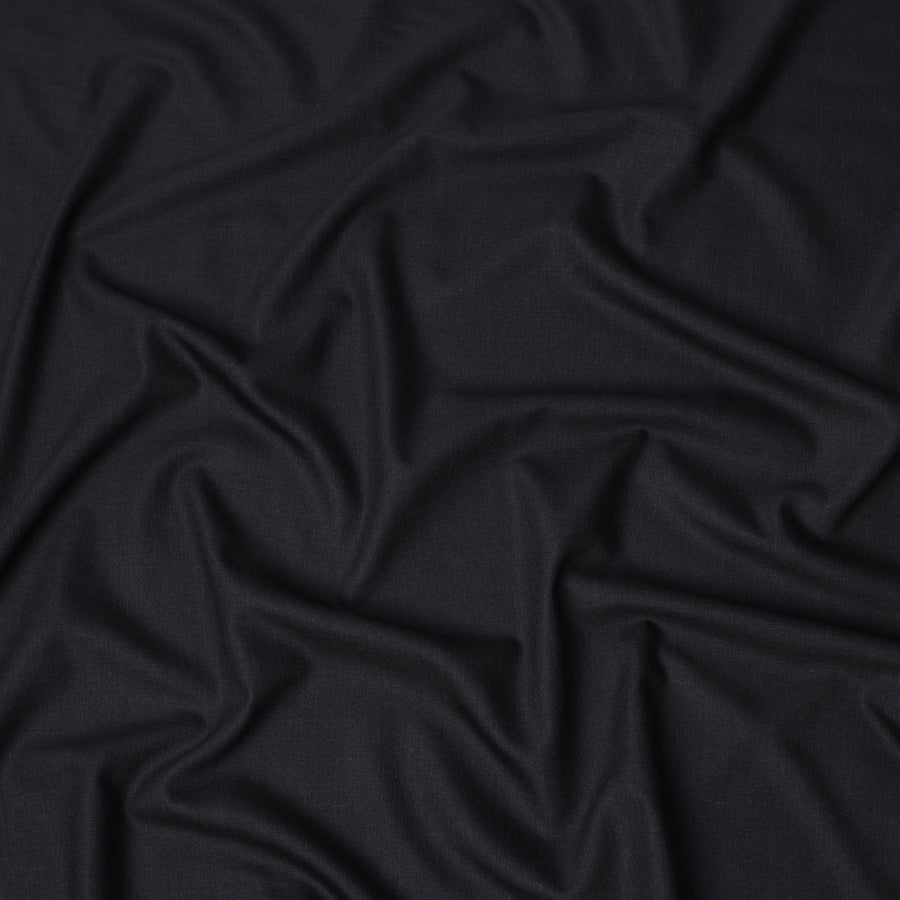 قماش بدلات من الصوف الإنجليزي الفاخر من طراز Super 180's باللون الأسود والكشمير، عرض 150 سم، صنع في المملكة المتحدة - D25024