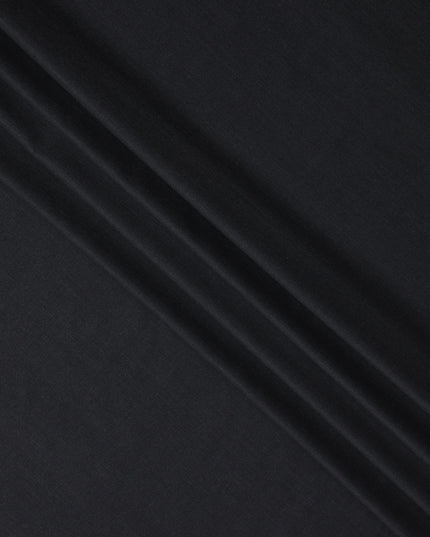 قماش بدلات من الصوف الإنجليزي الفاخر من طراز Super 180's باللون الأسود والكشمير، عرض 150 سم، صنع في المملكة المتحدة - D25024