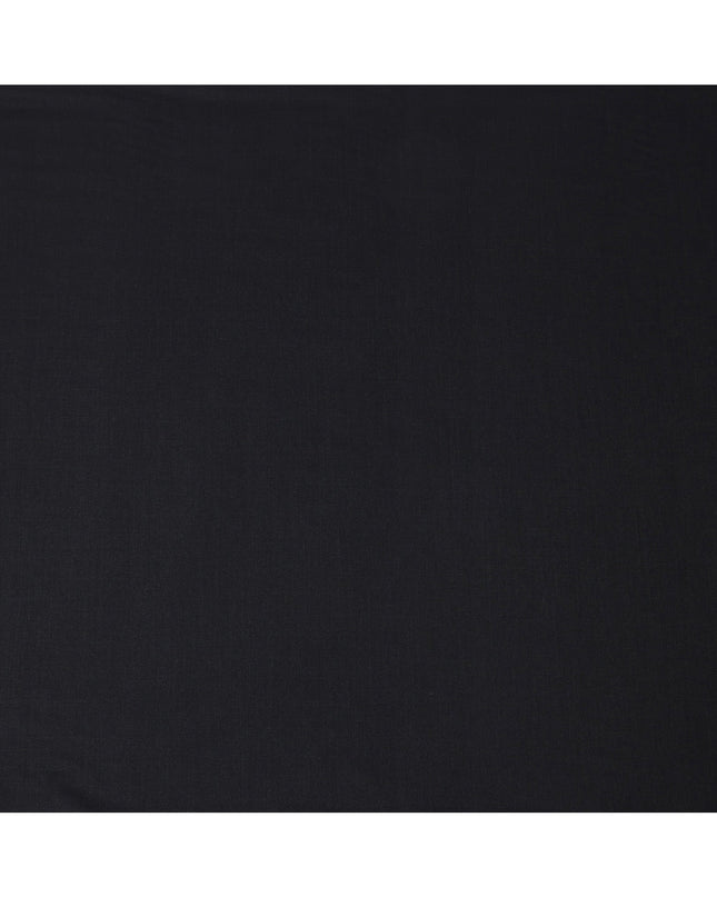 Black Premium Super 180's English Wool & Cashmere Suiting Fabric, Width 150 Cms, Made in United Kingdom-D25024