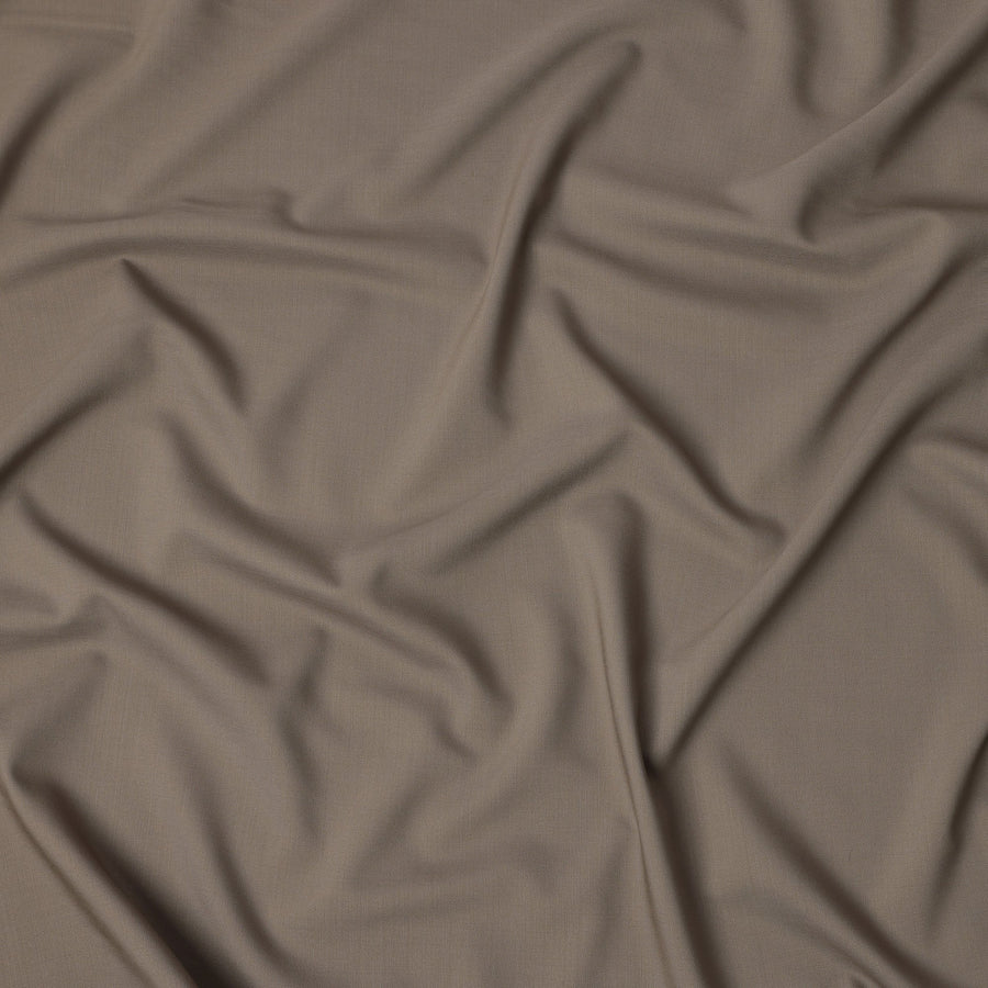 Brown Premium Super 160's English Wool & Cashmere Suiting Fabric, Width 150 Cms, Made in United Kingdom-D25019