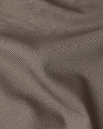 Brown Premium Super 160's English Wool & Cashmere Suiting Fabric, Width 150 Cms, Made in United Kingdom-D25019