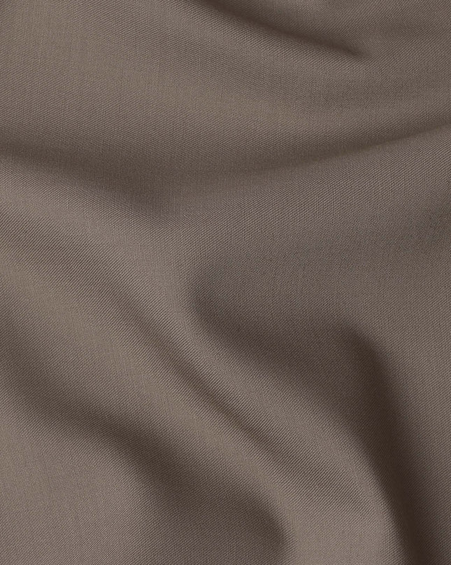 Brown Premium Super 160's English Wool & Cashmere Suiting Fabric, Width 150 Cms, Made in United Kingdom-D25019