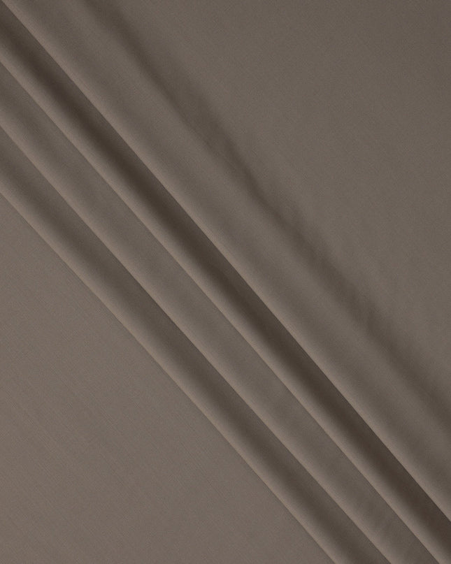 Brown Premium Super 160's English Wool & Cashmere Suiting Fabric, Width 150 Cms, Made in United Kingdom-D25019