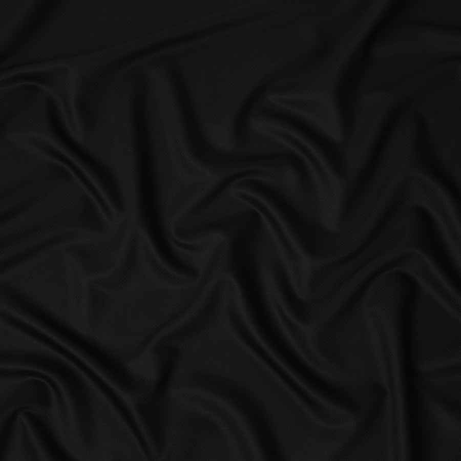 Black Premium Super 130's English Wool & Cashmere Suiting Fabric, Width 150 Cms, Made in United Kingdom-D25018