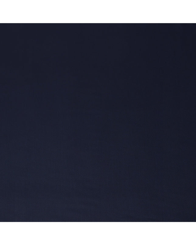 Navy Blue Premium Super 130's English Wool & Cashmere Suiting Fabric, Width 150 Cms, Made in United Kingdom-D25017