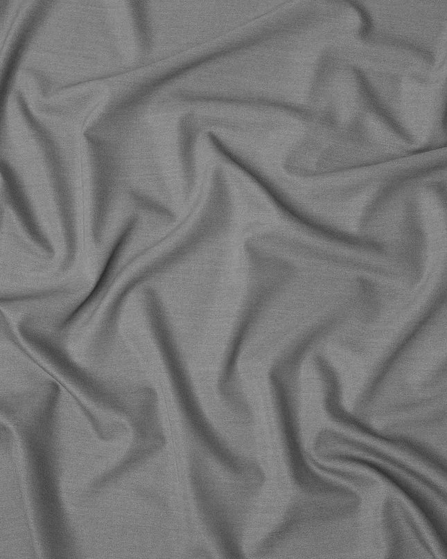 Light Grey Premium Super 160's English Wool & Cashmere Suiting Fabric, Width 150 Cms, Made in United Kingdom-D25023