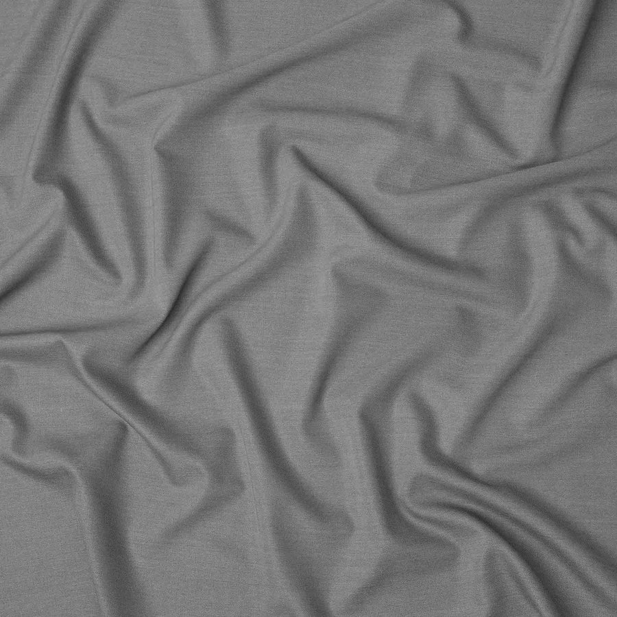 Light Grey Premium Super 160's English Wool & Cashmere Suiting Fabric, Width 150 Cms, Made in United Kingdom-D25023