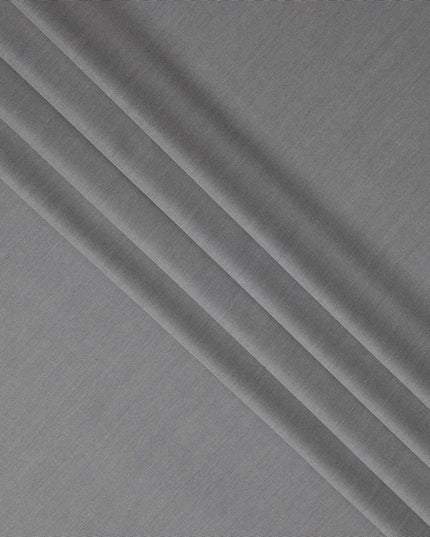 Light Grey Premium Super 160's English Wool & Cashmere Suiting Fabric, Width 150 Cms, Made in United Kingdom-D25023