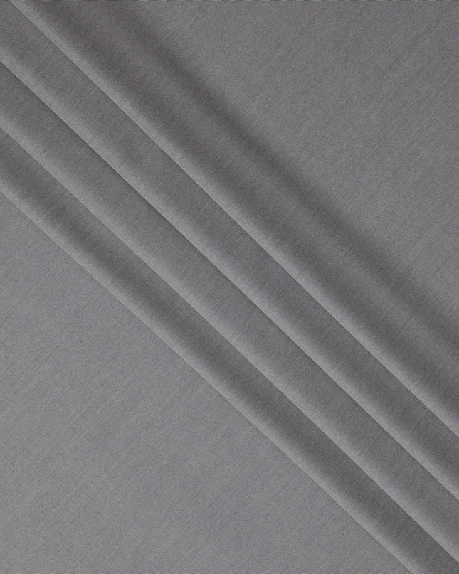 Light Grey Premium Super 160's English Wool & Cashmere Suiting Fabric, Width 150 Cms, Made in United Kingdom-D25023