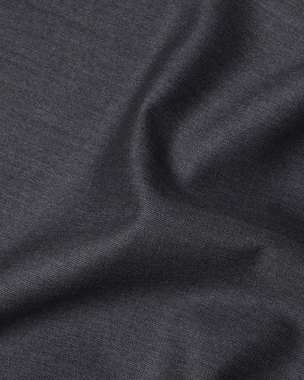 Charcoal Premium Super 160's English Wool & Cashmere Suiting Fabric, Width 150 Cms, Made in United Kingdom-D25022
