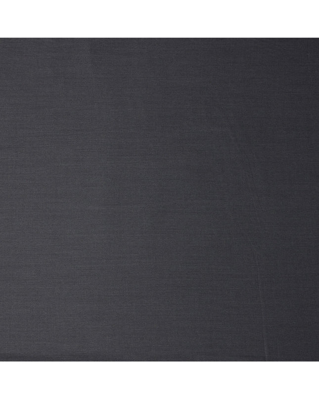 Charcoal Premium Super 160's English Wool & Cashmere Suiting Fabric, Width 150 Cms, Made in United Kingdom-D25022