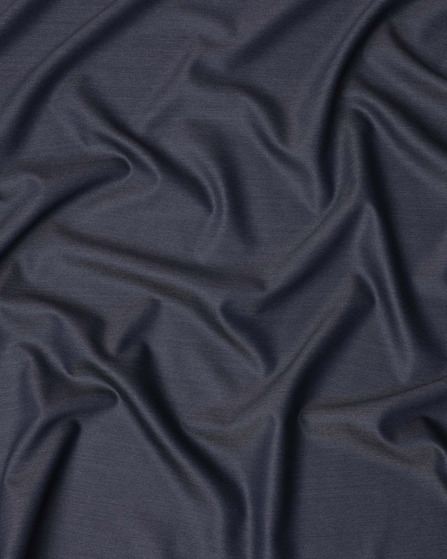 Navy Premium Super 160's English Wool & Cashmere Suiting Fabric, Width 150 Cms, Made in United Kingdom-D25020