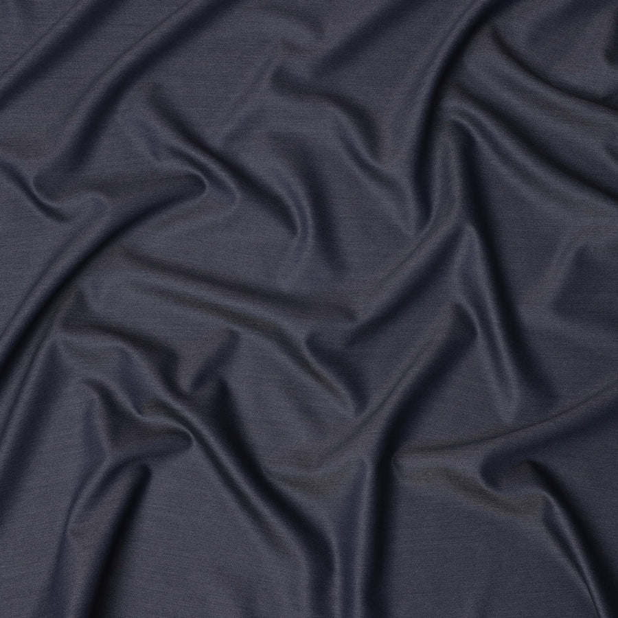 Navy Premium Super 160's English Wool & Cashmere Suiting Fabric, Width 150 Cms, Made in United Kingdom-D25020