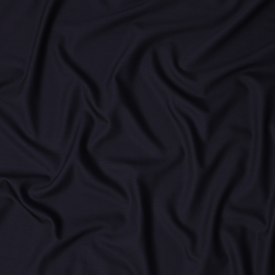 قماش بدلات من الصوف الإنجليزي الفاخر من طراز Super 180's باللون الأزرق الداكن والكشمير، عرض 150 سم، صنع في المملكة المتحدة - D25027