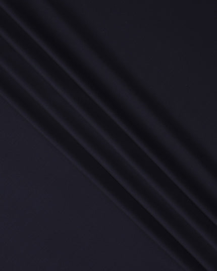 قماش بدلات من الصوف الإنجليزي الفاخر من طراز Super 180's باللون الأزرق الداكن والكشمير، عرض 150 سم، صنع في المملكة المتحدة - D25027