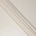 Ivory Sequin Embroidered Chevron Pattern Synthetic Viscose Fabric, 110 Cms Width, Made in India-D26376