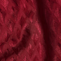 Red Geometric Cotton Silk Embroidery Fabric 140cm