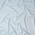 Blue Geometric Cotton Silk Embroidery Fabric 140cm