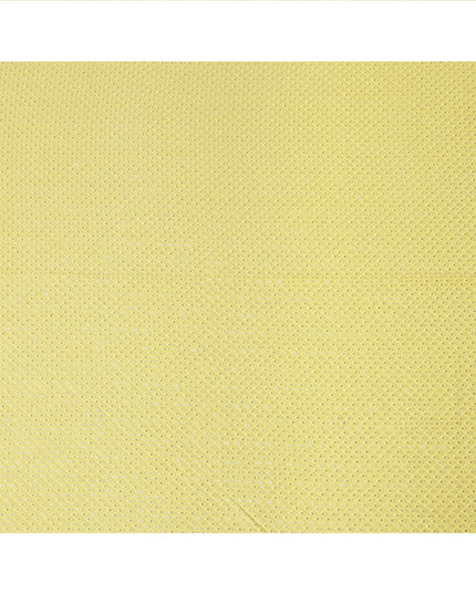 Yellow Sequin Embroidered Polka Dot Pattern Synthetic Viscose Fabric, 110 Cms Width, Made in India-D26378