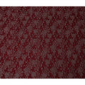 Red Floral Cotton Silk Embroidery Fabric 140cm