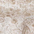 Beige Paisley Cotton Silk Embroidery Fabric 140cm