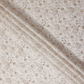 Beige Paisley Cotton Silk Embroidery Fabric 140cm