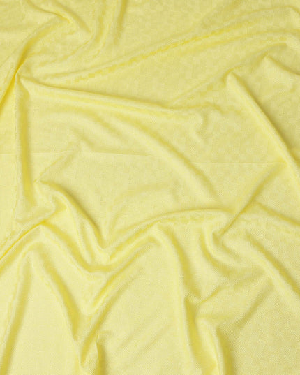 Yellow Self Design Viscose Fabric 140cm