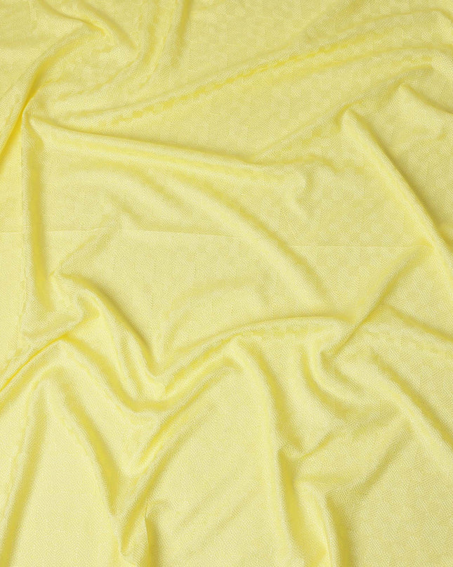 Yellow Self Design Viscose Fabric 140cm