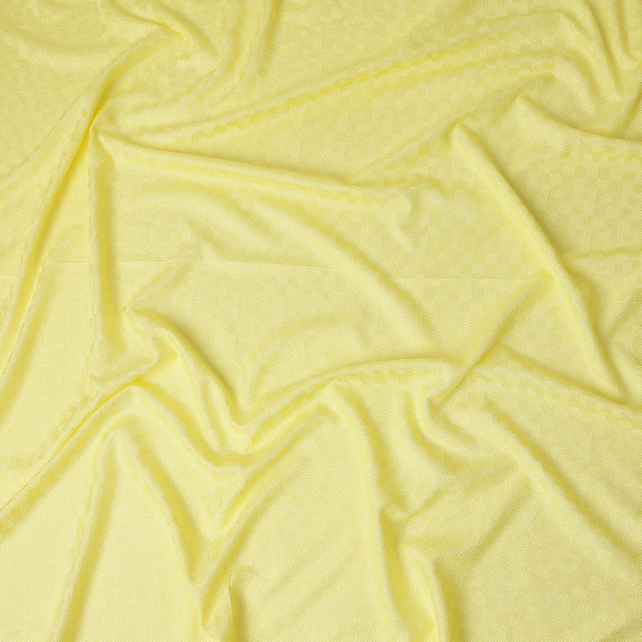 Yellow Self Design Viscose Fabric 140cm