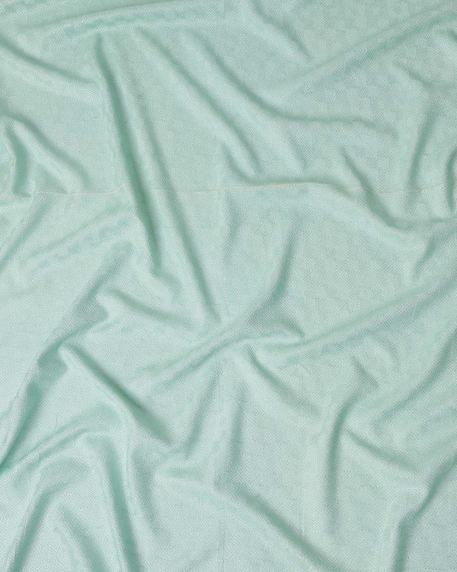 Green Self Design Viscose Fabric 140cm