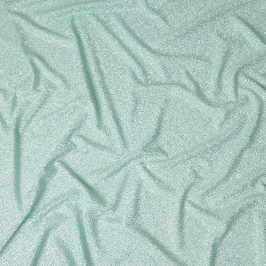 Green Self Design Viscose Fabric 140cm