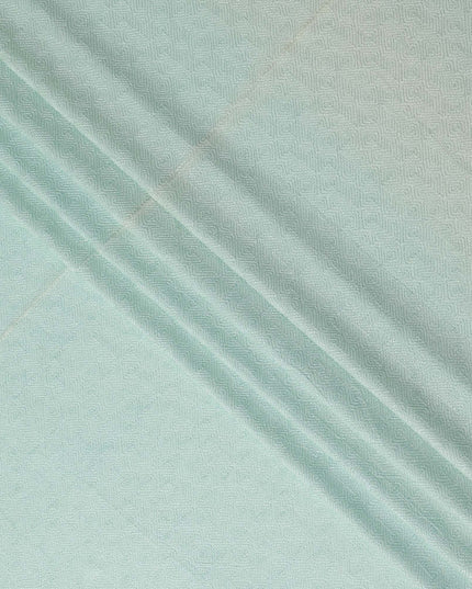 Green Self Design Viscose Fabric 140cm