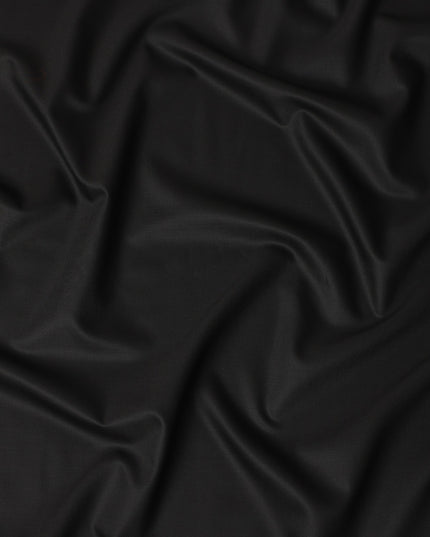 Super 150 Black Italian Wool Suiting Fabric 150cm