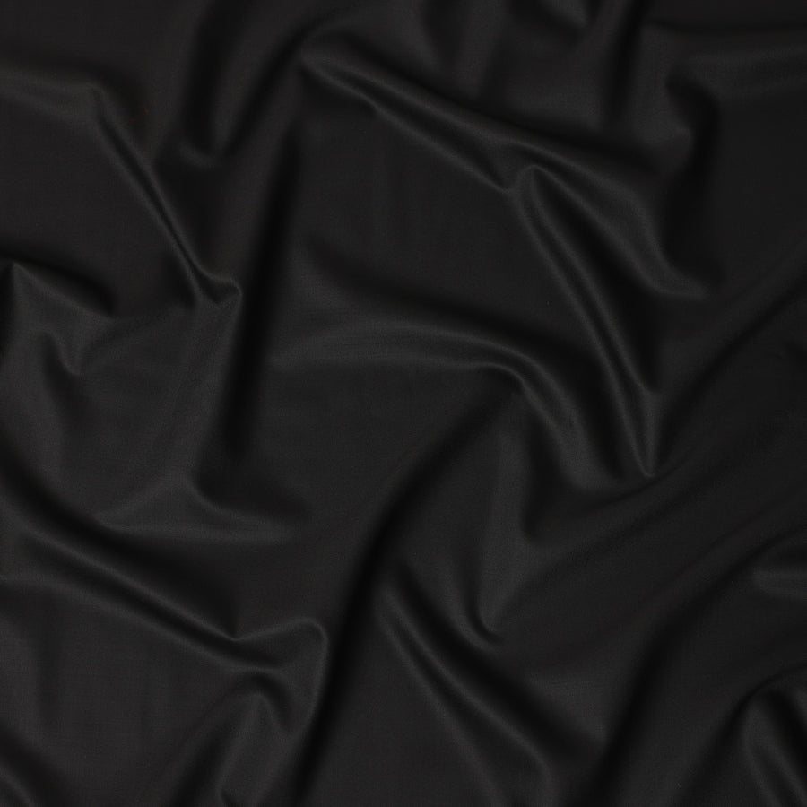Super 150 Black Italian Wool Suiting Fabric 150cm