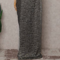 Charcoal Grey French Chantilly Lace Saree